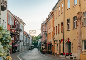 Pilies street in Vilnius Old Town, Lithuania